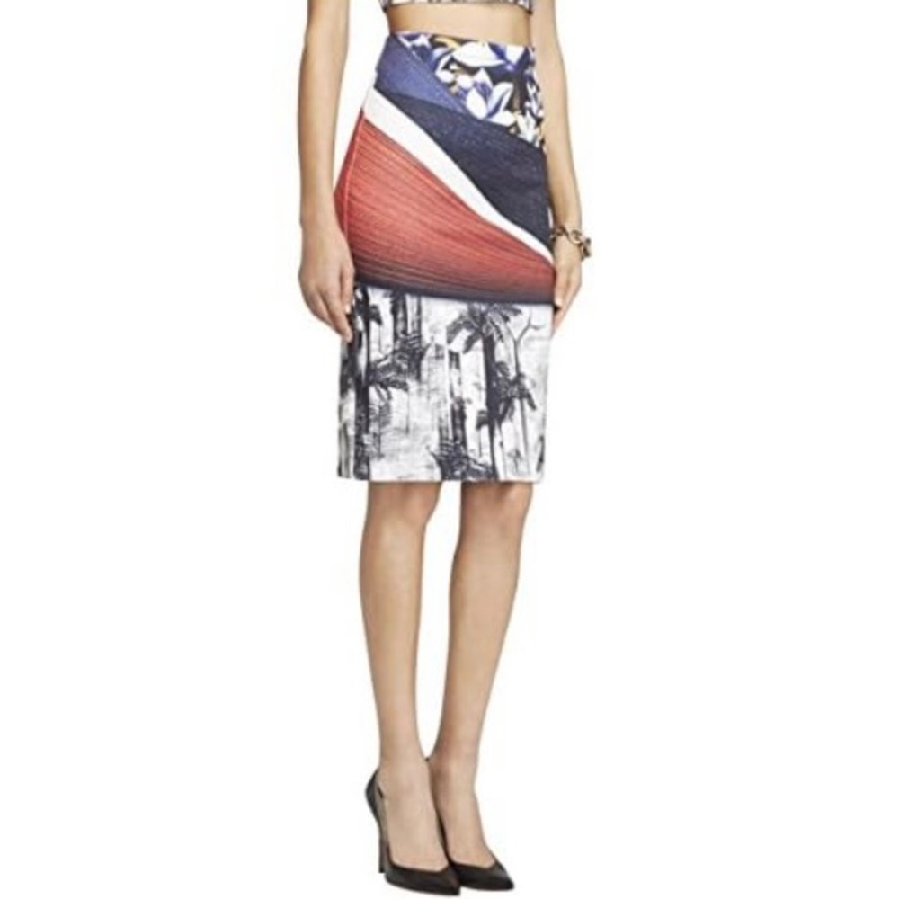 Clover Canyon Womens Printed Knee-Length Pencil Skirt